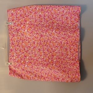 TALBOTS Pink and Orange Floral Flower Print Skirt | Size 16 Petite